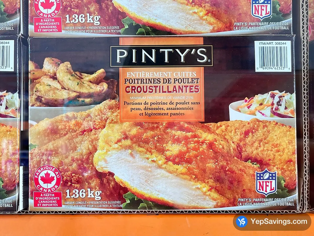 Costco PINTY'S CRISPY CHICKEN BREASTS 1.36 kg - Canada (ITM 308344)