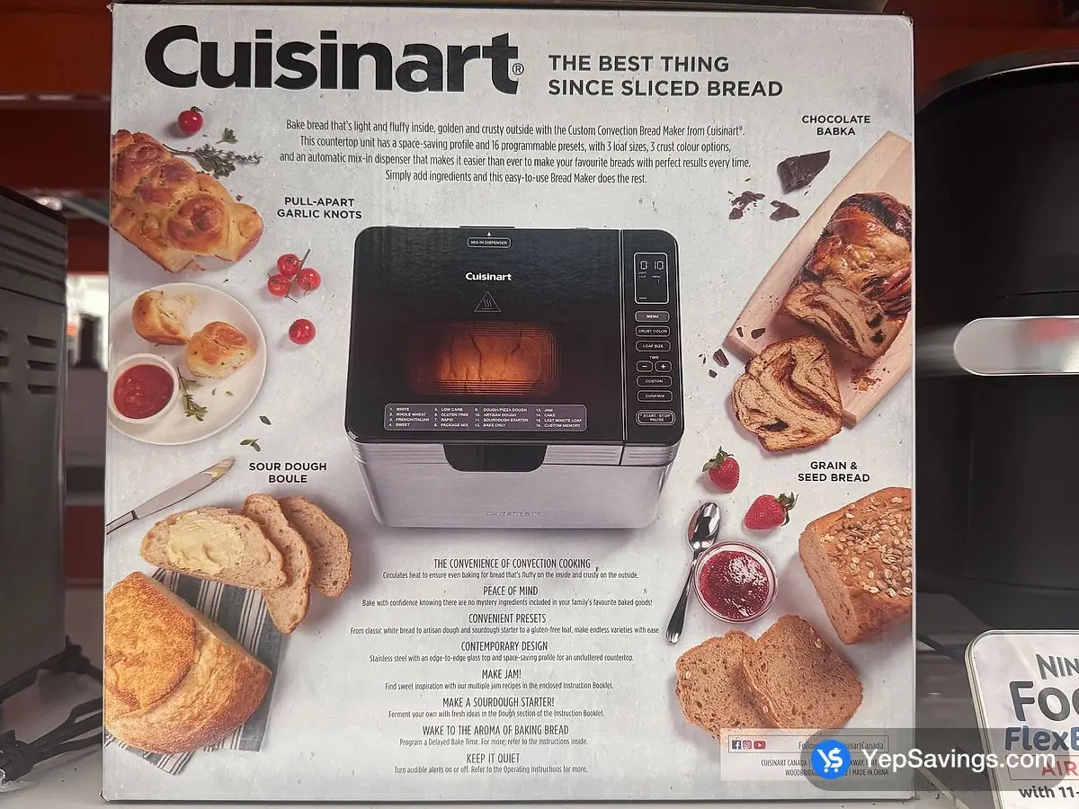 Costco CUISINART BREAD MAKER CUSTOM CONVECTION - Canada (ITM 2732323)