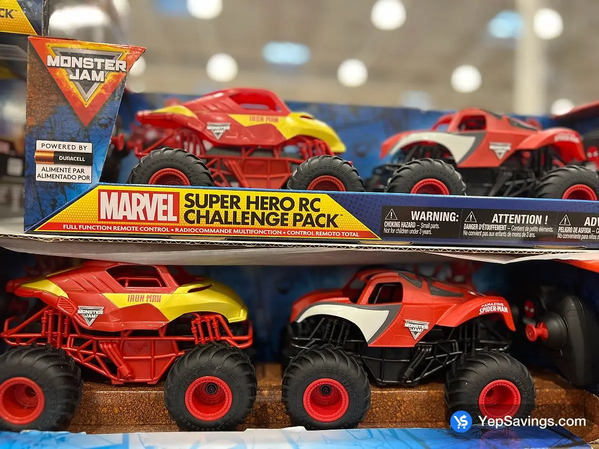 Costco MONSTER JAM MARVEL SPIDERMAN / IRON MAN R / C 2 - PACK - Canada (ITM 1785073)