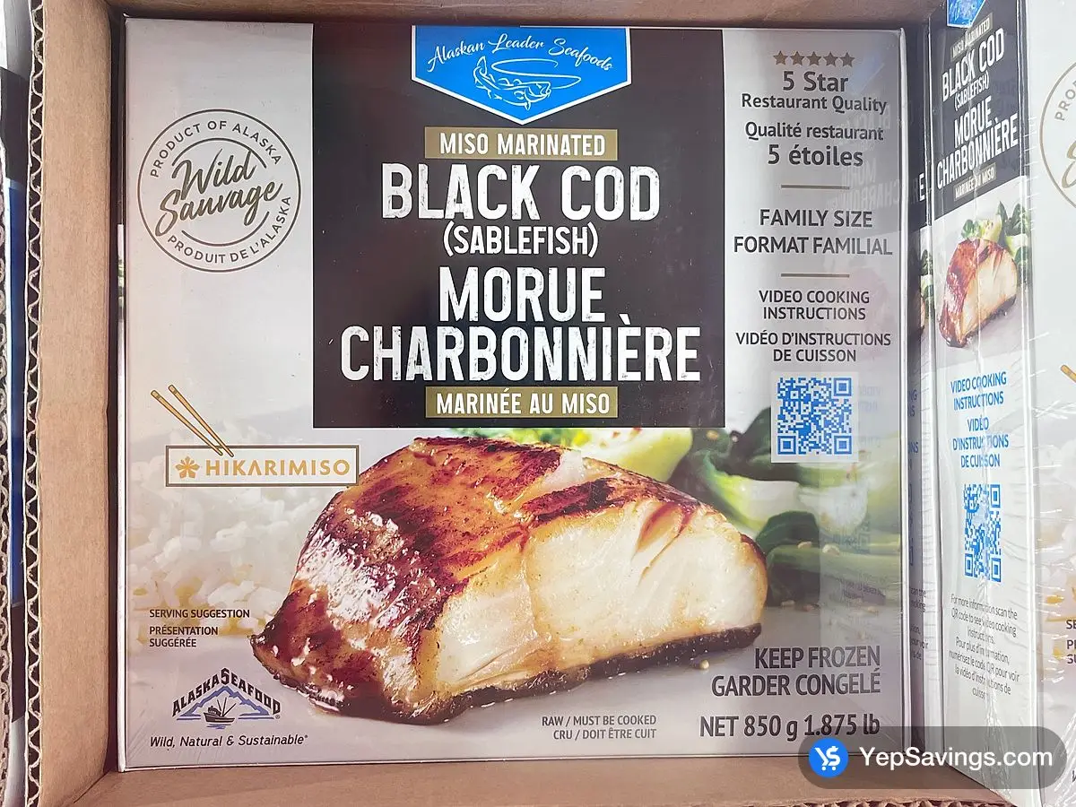 Costco ALASKAN LEADER SEAFOOD BLACK COD 850 g - Canada (ITM 1836352)