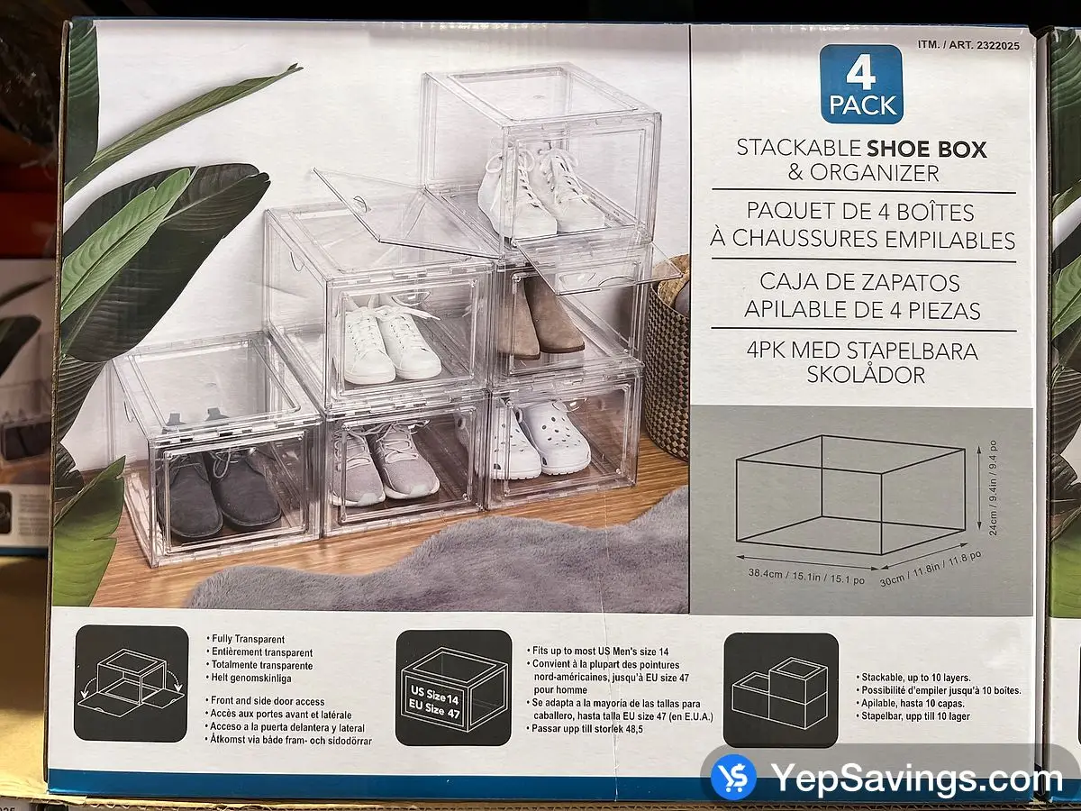 Costco SHOE DISPLAY BOXES 4 PACK - Canada (ITM 2322025)