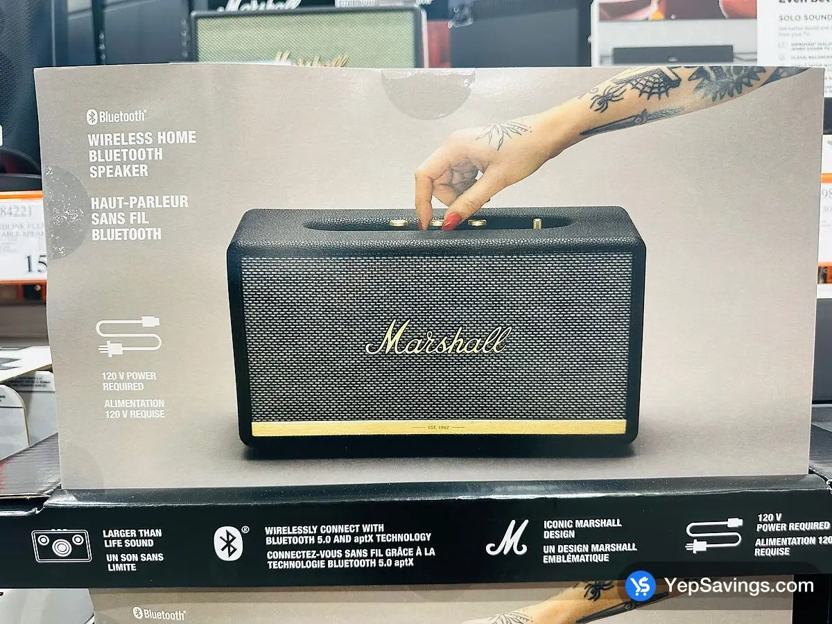 MARSHALL STANMORE II BLUETOOTH SPEAKER ITM 6662000 at Costco