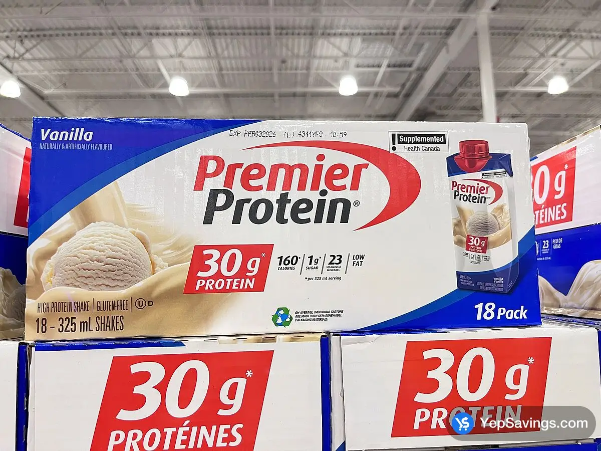 PREMIER NUTRITION VANILLA PROTEIN SHAKE 18X325mL ITM 985090 at Costco