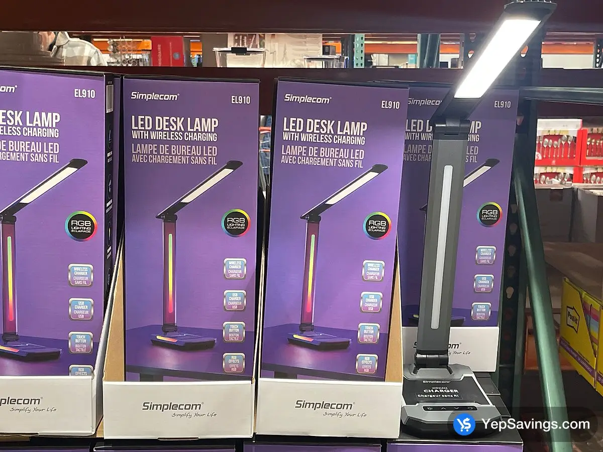 Costco SIMPLECOM DESK LAMP WIRELESS CHARGING - Canada (ITM 1838601)