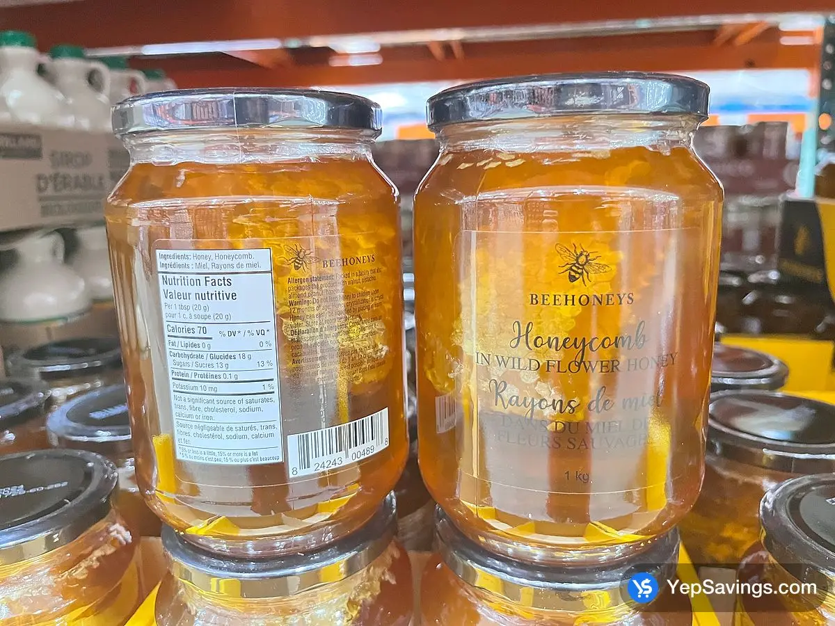 Costco BEEHONEYS HONEYCOMB IN HONEY 1 kg - Canada (ITM 1793563)