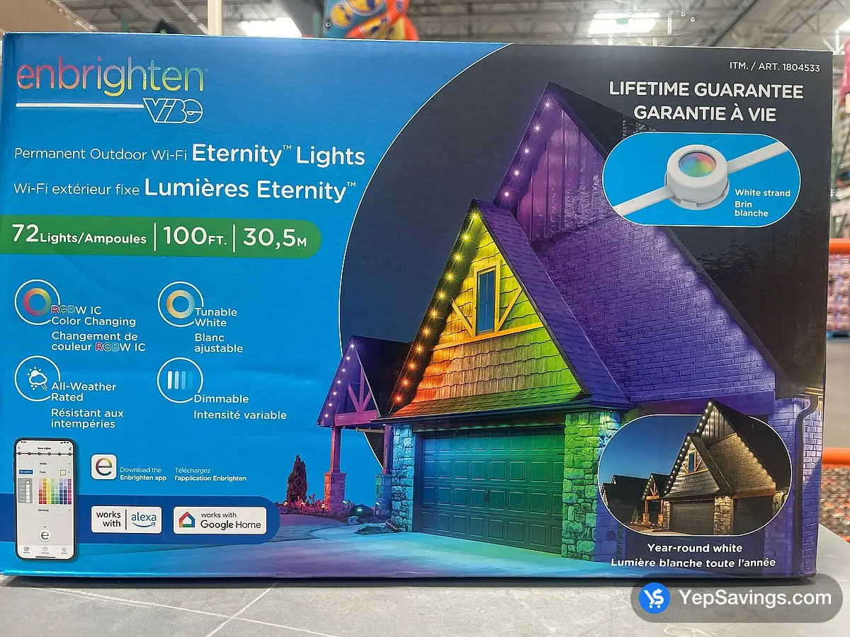 Costco ENBRIGHTEN OUTDOOR LIGHT 100ft - Canada (ITM 1804533)