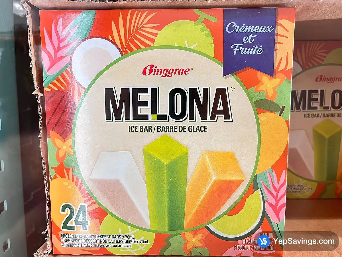Costco MELONA BARS W / OAT MILK COCONUT MANGO HONEYDEW 24 x 70 ml - Canada (ITM 2239150)