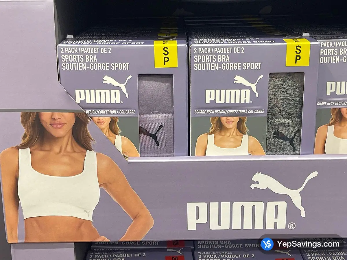 Costco PUMA SPORTS BRA 2PK + LADIES SIZES S - XL - Canada (ITM 2588670)