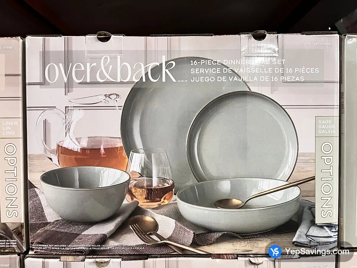Costco OVER AND BACK STONEWARE DINNERWARE 16 PIECES - Canada (ITM 1759360)