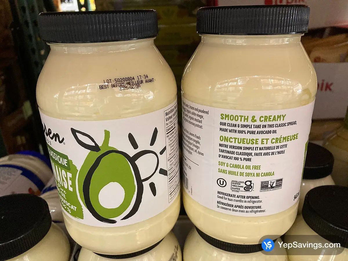 Costco CHOSEN FOODS AVOCADO OIL MAYONNAISE 946 mL - Canada (ITM 1564153)