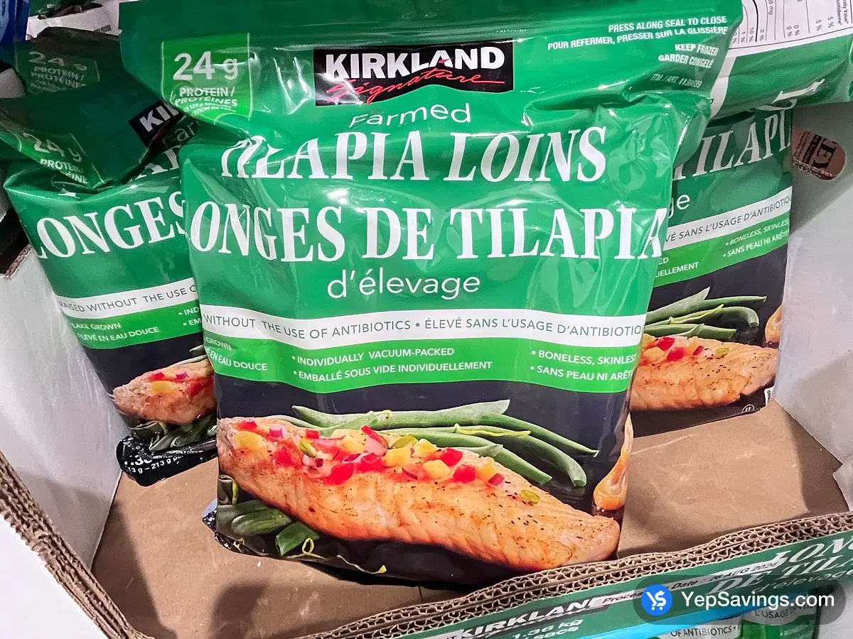 Costco KIRKLAND SIGNATURE TILAPIA LOINS 1.36 kg - Canada (ITM 1139689)