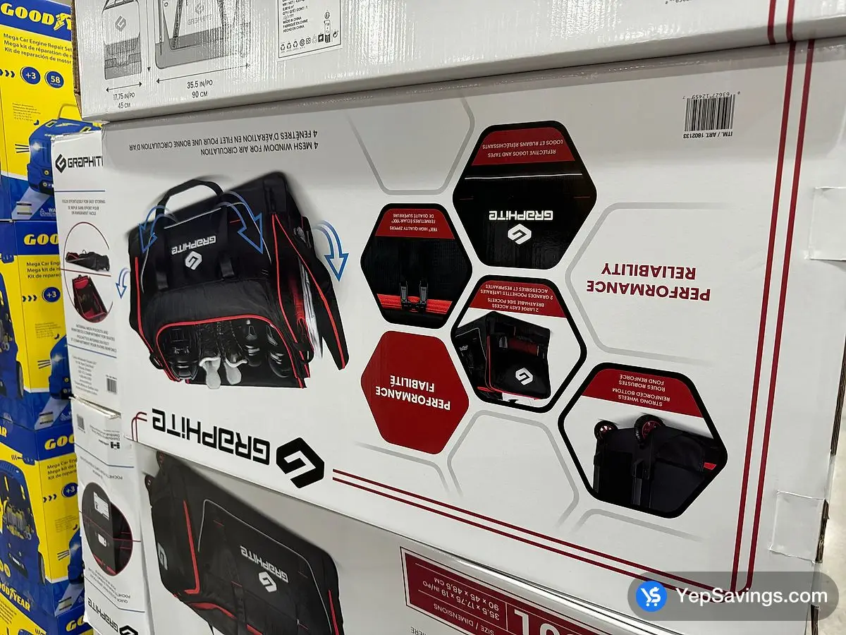 Costco GRAPHITE WHEELED DUFFLE HOCKEY BAG - Canada (ITM 1802133)