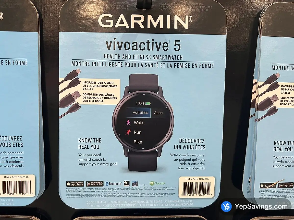 Costco GARMIN VIVOACTIVE 5 GPS BLACK - Canada (ITM 1847115)