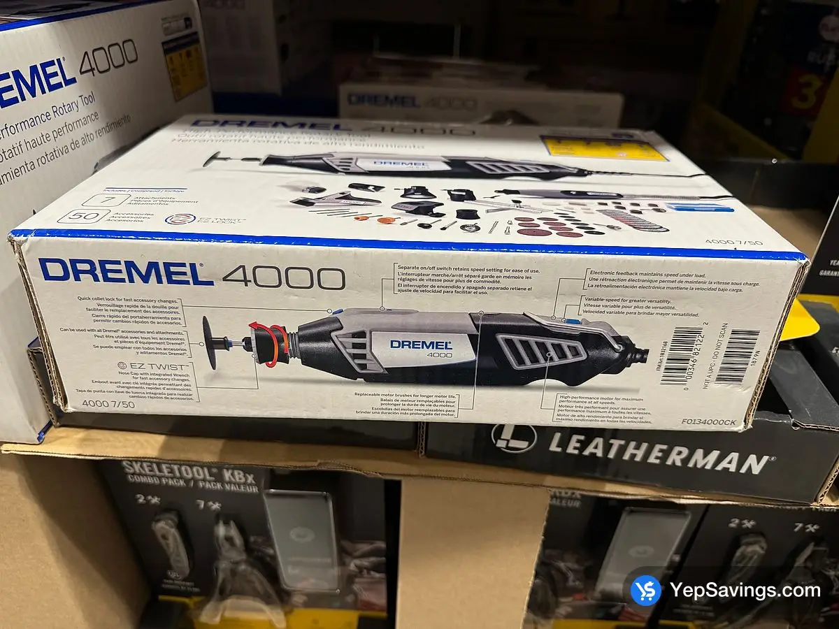 Costco DREMEL 4000 ROTARY TOOL KIT WITH ACCESSORIES - Canada (ITM 1832168)