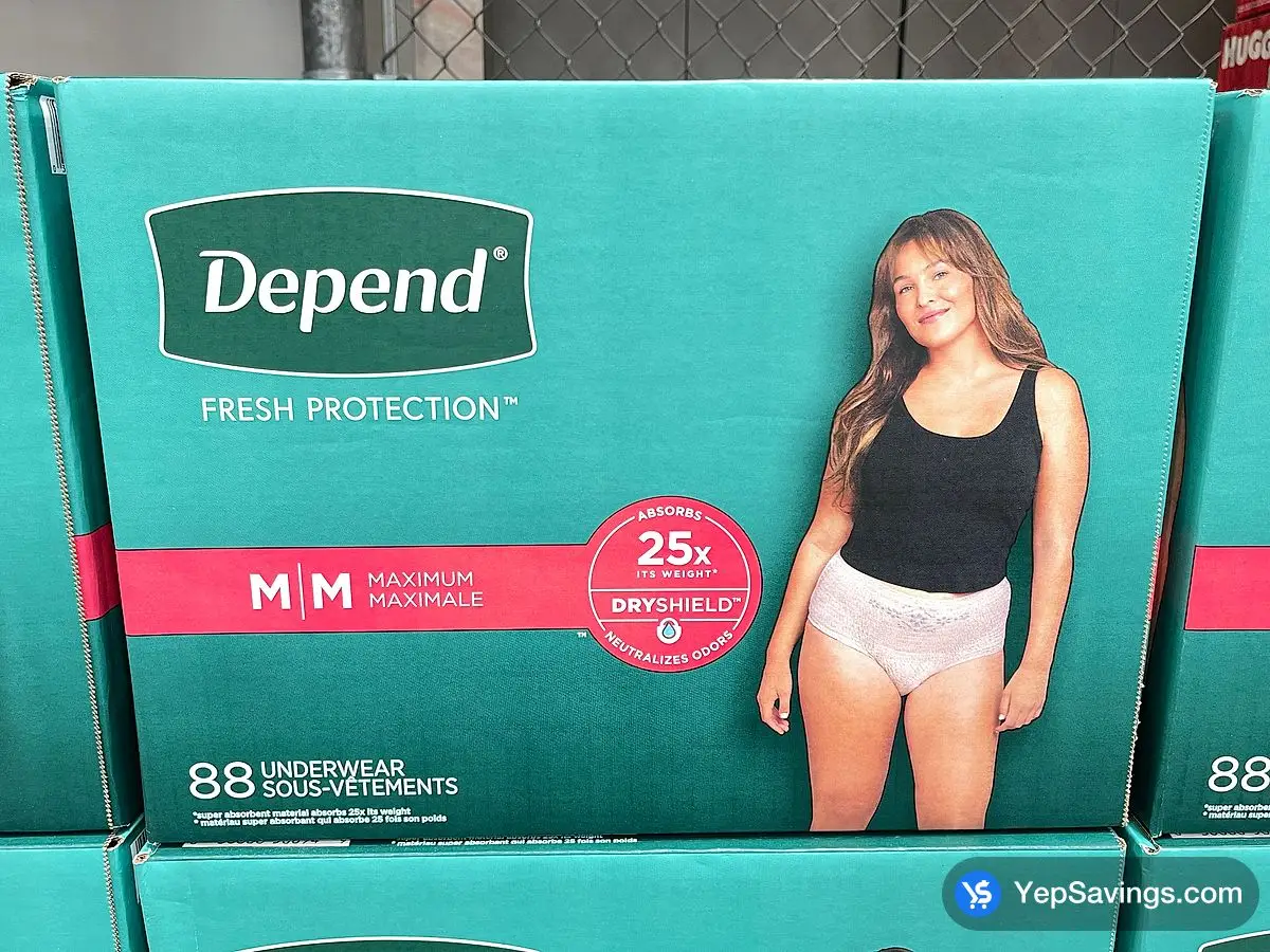 Costco DEPEND UNDERWEAR FOR WOMEN MEDIUM 88 COUNT - Canada (ITM 2011885)