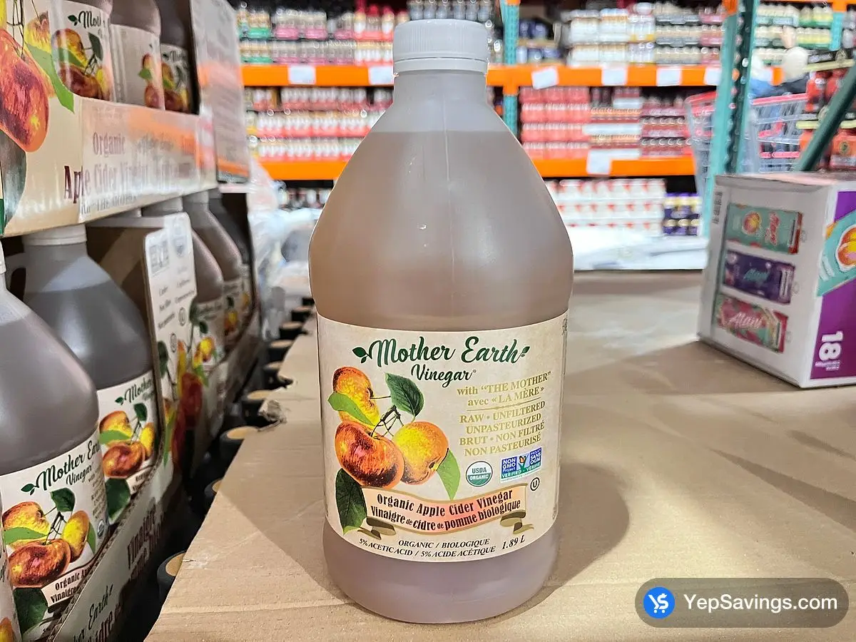 Costco MOTHER EARTH ORGANIC APPLE CIDER VINEGAR 1.9 L - Canada (ITM 1033641)