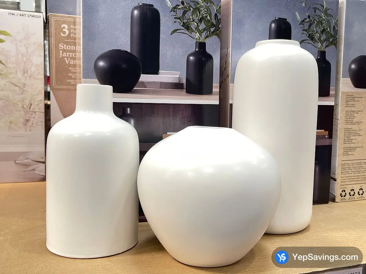 Costco STONEWARE VASES 3 PIECES - Canada (ITM 1796133)