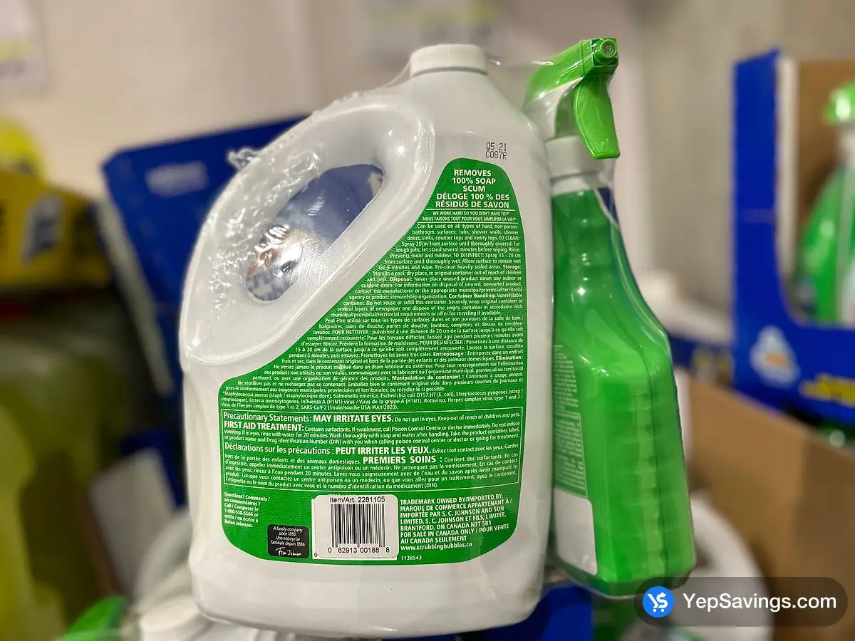 Costco SCRUBBING BUBBLES BATHROOM CLEANER 3.8L + 946mL - Canada (ITM 2281105)