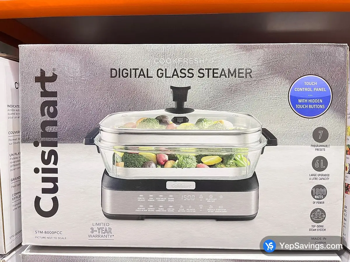 Costco CUISINART DIGITAL GLASS STEAMER 6L - Canada (ITM 1569741)