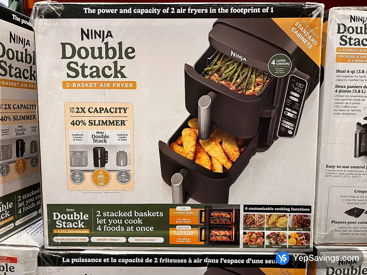 Costco NINJA DUAL STACKED AIR FRYER 8 QT ( 7.6 L ) - Canada (ITM 2223313)