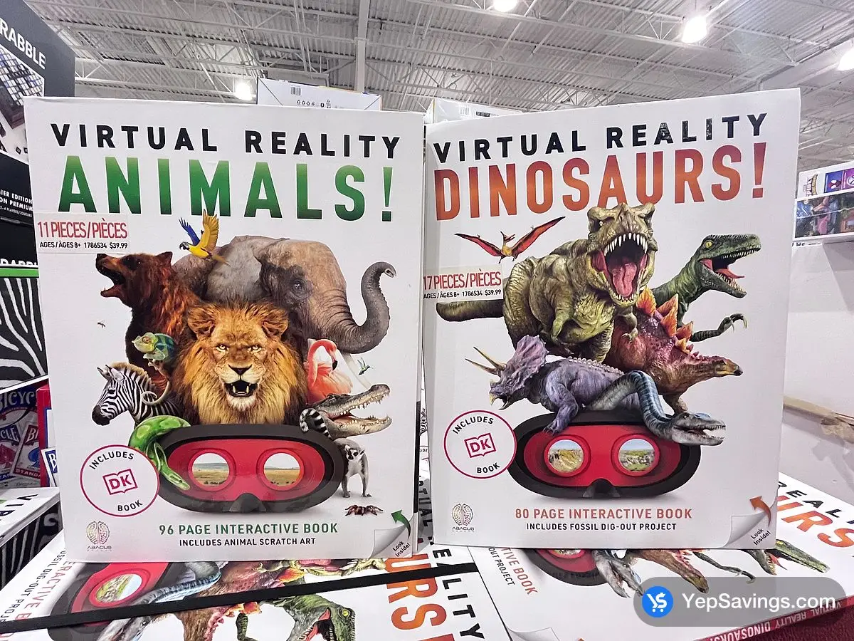 VIRTUAL REALITY DINOSAURS! 80 PAGE INTERACTIVE BOOK ITM 1786534 at Costco