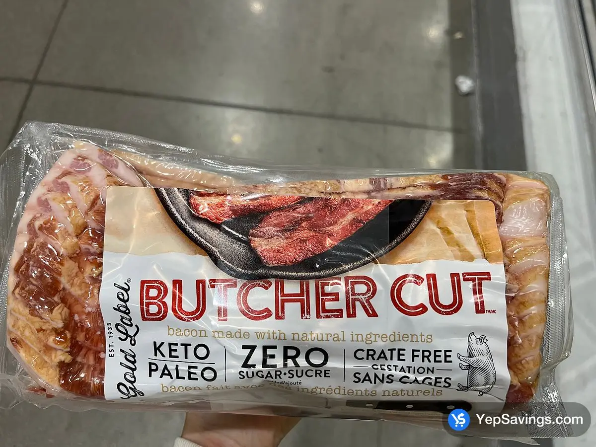 Costco GOLD LABEL BACON THICK BUTCHER CUT 2 x 750 g - Canada (ITM 1890231)