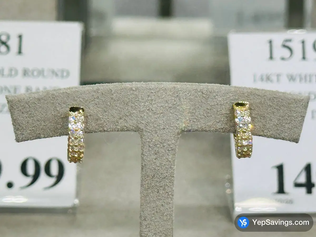 Costco 14KT YELLOW GOLD ROUND DIAMOND HOOP EARRINGS 0.30CTW IVS2 - Canada (ITM 1850551)