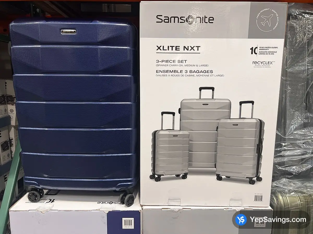 SAMSONITE HARDSIDE XLITE NXT 3 PIECE ITM 1783871 at Costco