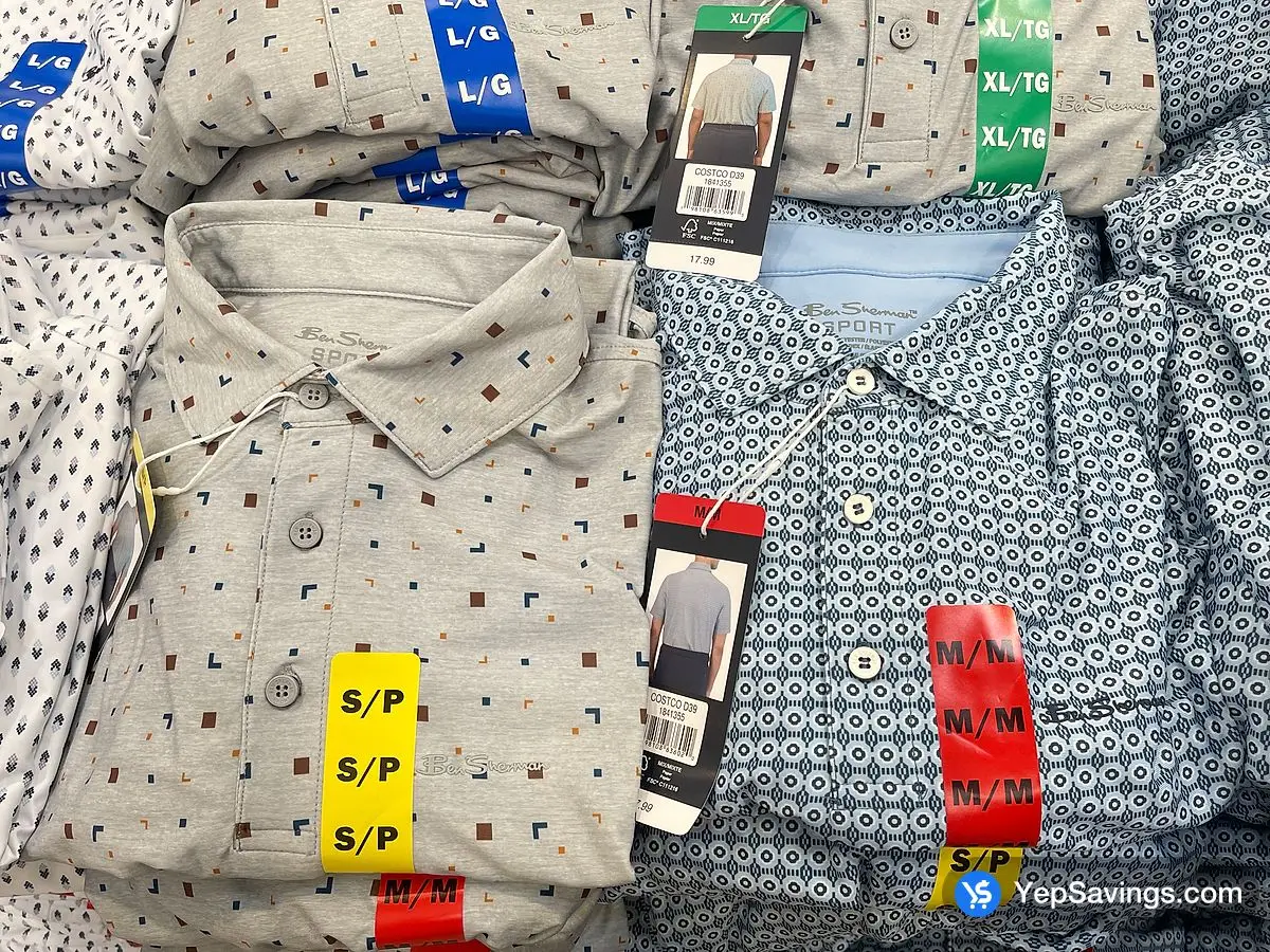 Costco BEN SHERMAN SHORT SLEEVE POLO MENS SIZES S - XXL - Canada (ITM 1841355)