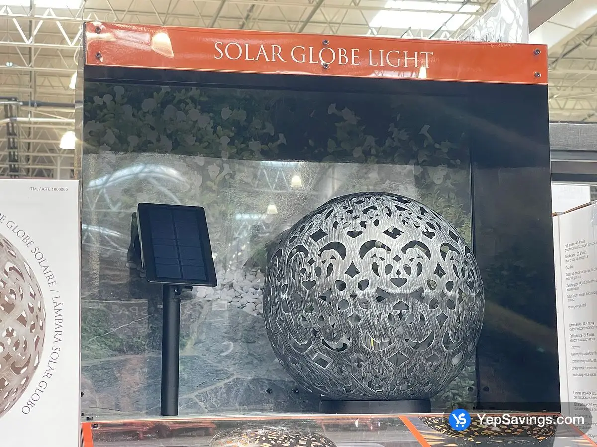 Costco AURORA LIGHTING SOLAR GLOBE LIGHT 8 hours operating time - Canada (ITM 1806285)