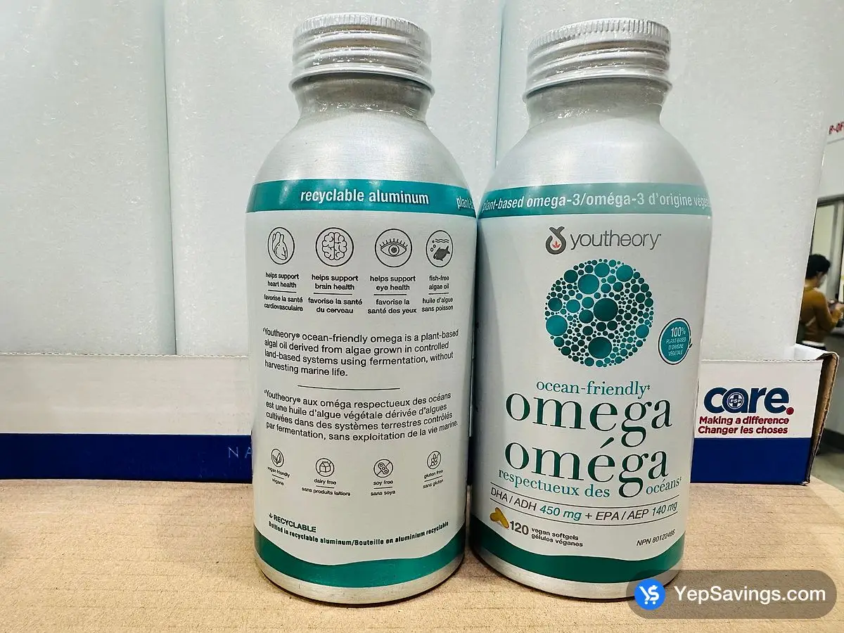 Costco YOUTHEORY OCEAN - FRIENDLY OMEGA 120 SOFTGELS - Canada (ITM 2236988)