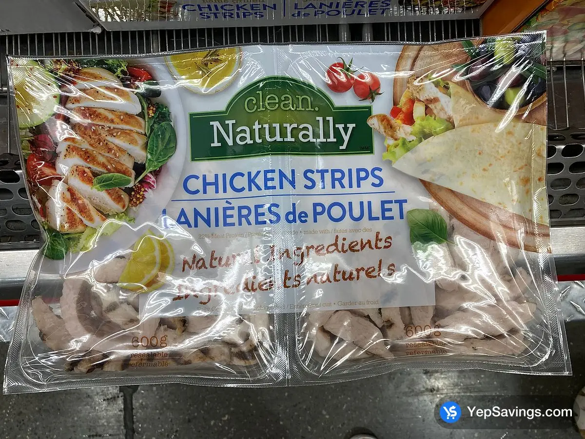 Costco CLEAN NATURALLY CHICKEN STRIPS 2 x 600 g - Canada (ITM 1758223)