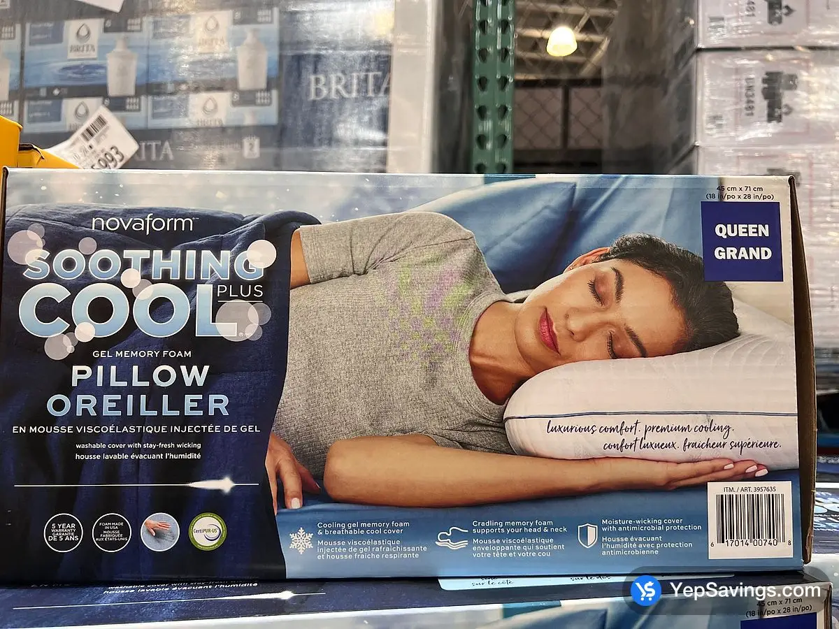 NOVAFORM SOOTHING COOL MEMORY FOAM PILLOW 18 X 28 at Costco Warden Ave Toronto