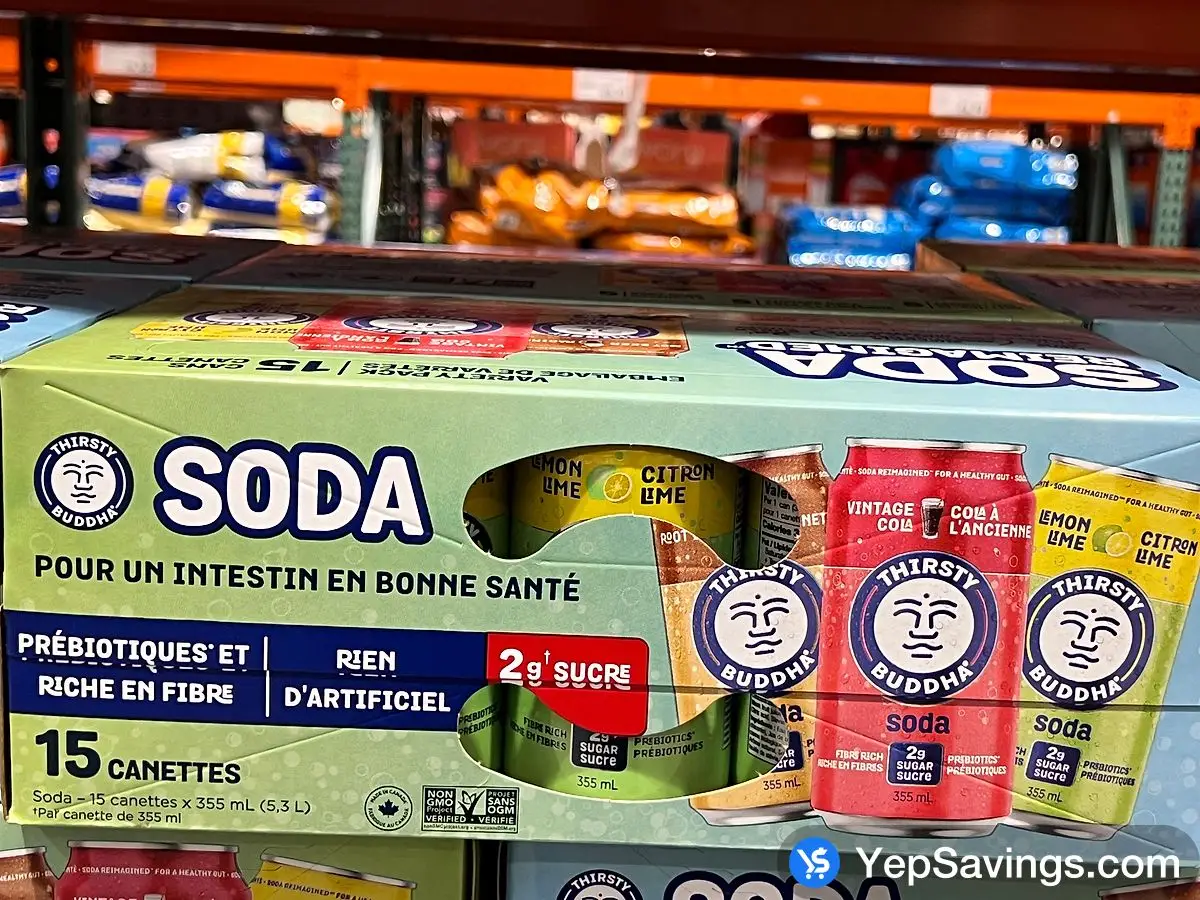 Costco THIRSTY BUDDHA SODA VARIETY 15 x 355 mL - Canada (ITM 1776934)