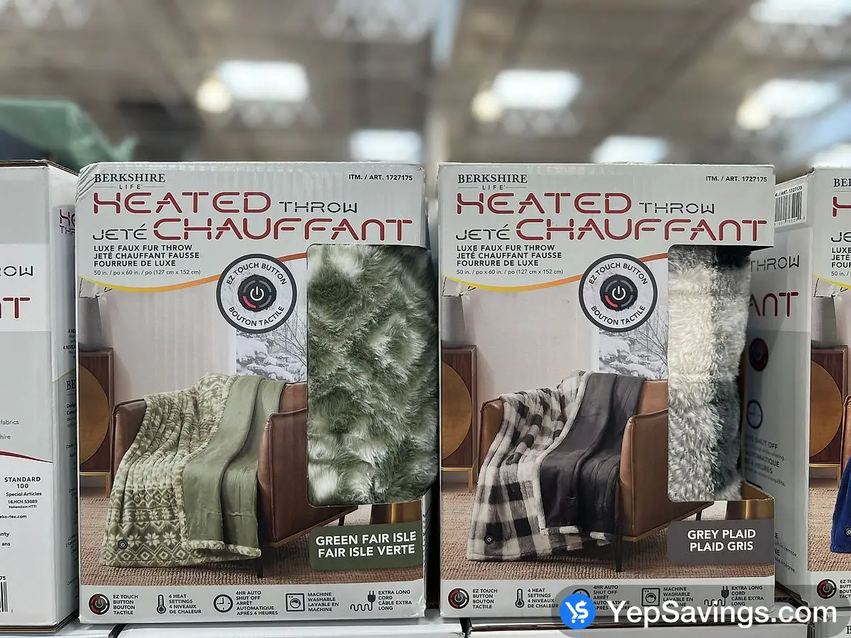 Costco BERKSHIRE ELECTRIC HEATED THROW 50 " X 60 " - Canada (ITM 1727175)