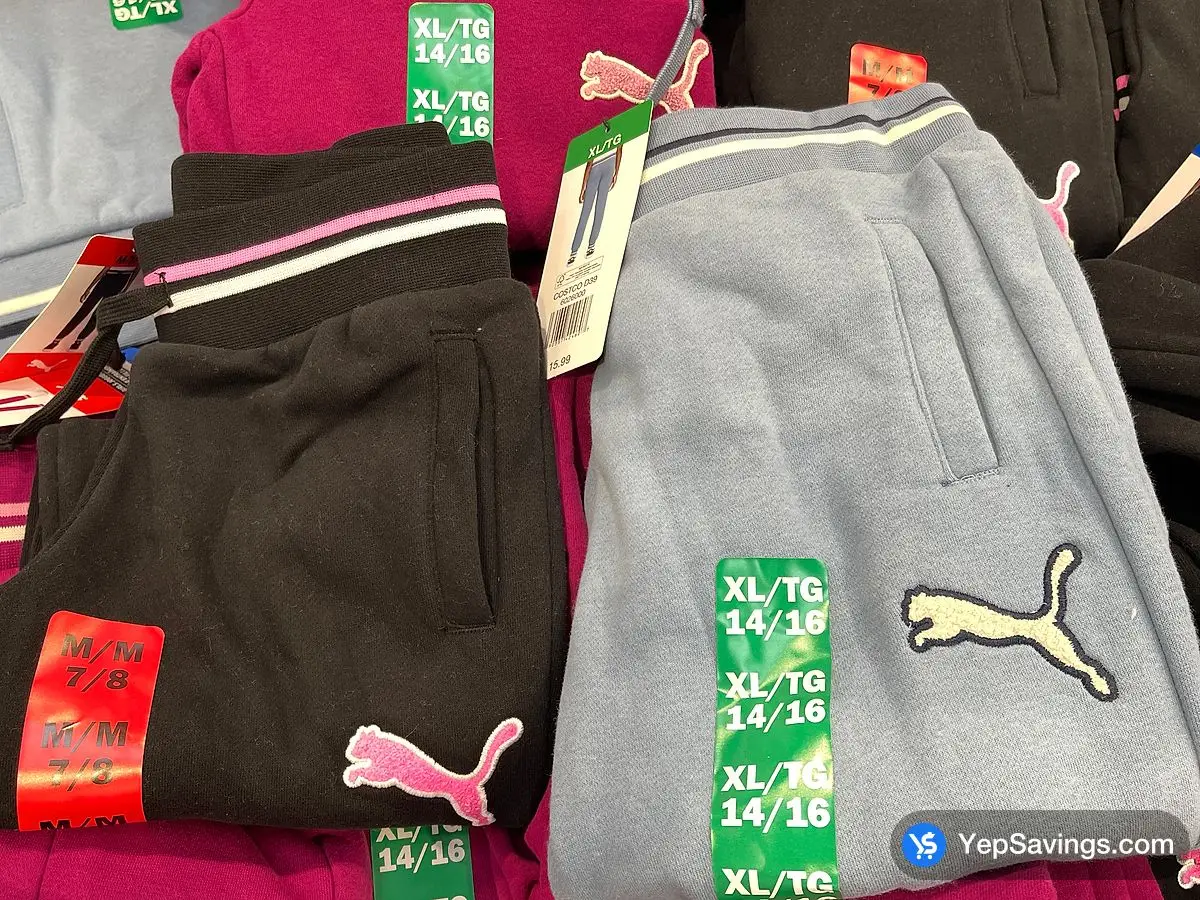 Costco PUMA FLEECE JOGGER GIRLS SIZES S - XL - Canada (ITM 6026000)