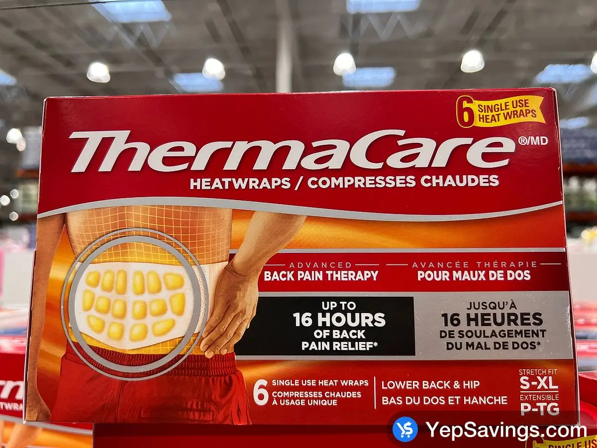 Costco THERMACARE HEATWRAPS BACK PAIN THERAPY PACK OF 6 - Canada (ITM 1776833)