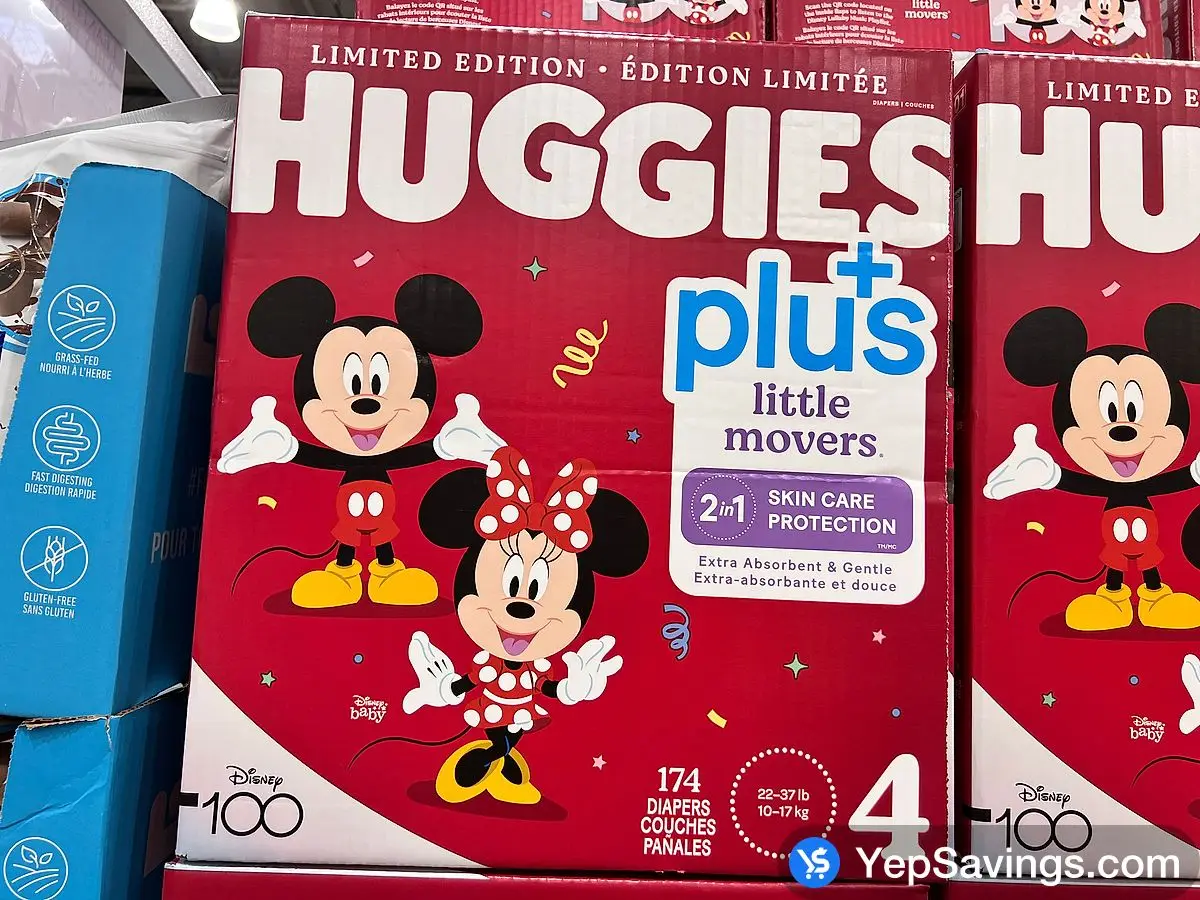 HUGGIES LITTLE MOVERS DIAPERS SIZE 4 PACK OF 174 ITM 2955509 at Costco