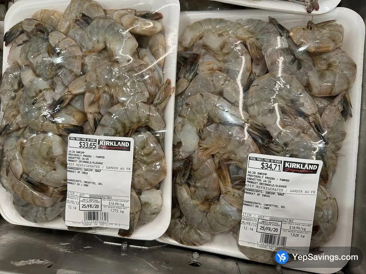 Costco 16/20 SHRIMP (FARMED) PREVIOUSLY FROZEN - Canada (ITM 27387)