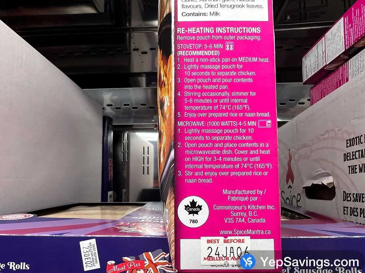 Costco SPICE MANTRA CHICKEN TIKKA MASALA 2 x 700 g - Canada (ITM 5665666)