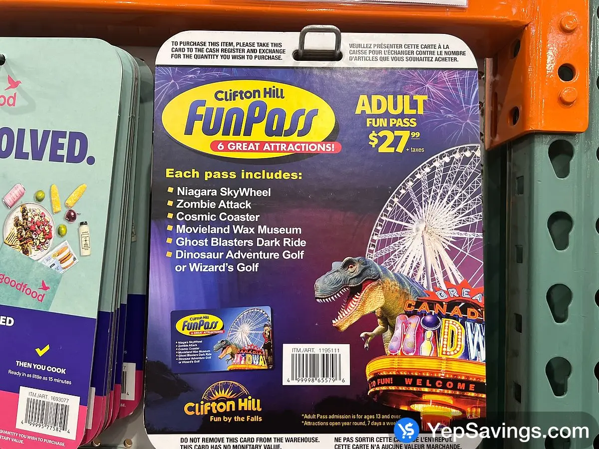Costco CLIFTON HILL FUNPASS ADULT - Canada (ITM 1195111)