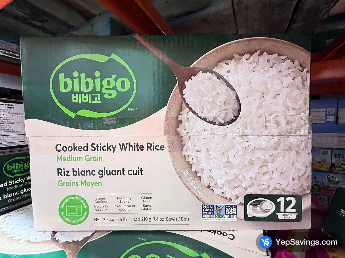 Costco BIBIGO STICKY RICE 12 x 210 g - Canada (ITM 1685578)