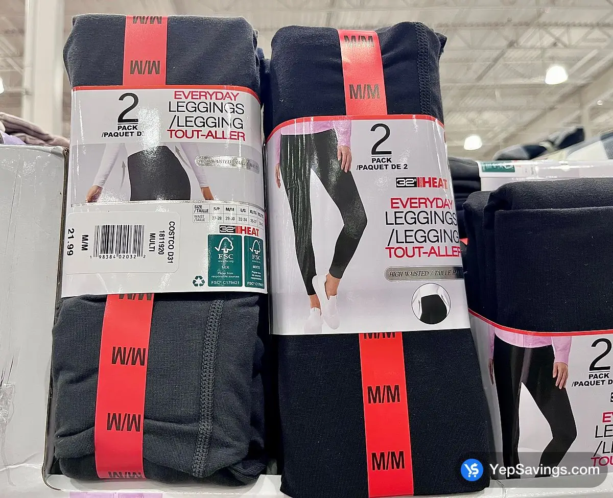 Costco 32 DEGREES EVERYDAY LEGGING 2PK + LADIES SIZES S - XXL - Canada (ITM 1811920)