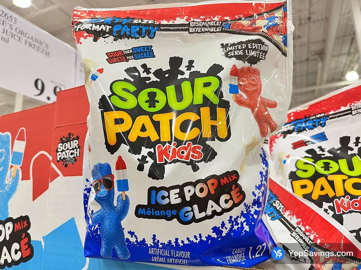 Costco SOUR PATCH KIDS ICE POP MIX 1.27 kg - Canada (ITM 1879489)