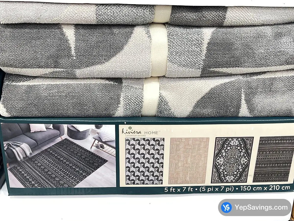 Costco RIVIERA HOME EDEN WASHABLE AREA RUG 5 ' X 7 ' - Canada (ITM 1770726)