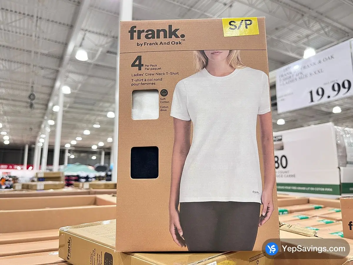 FRANK BY FRANK & OAK T - SHIRT 4PK + LADIES SIZE S - XXL - Costco Canada