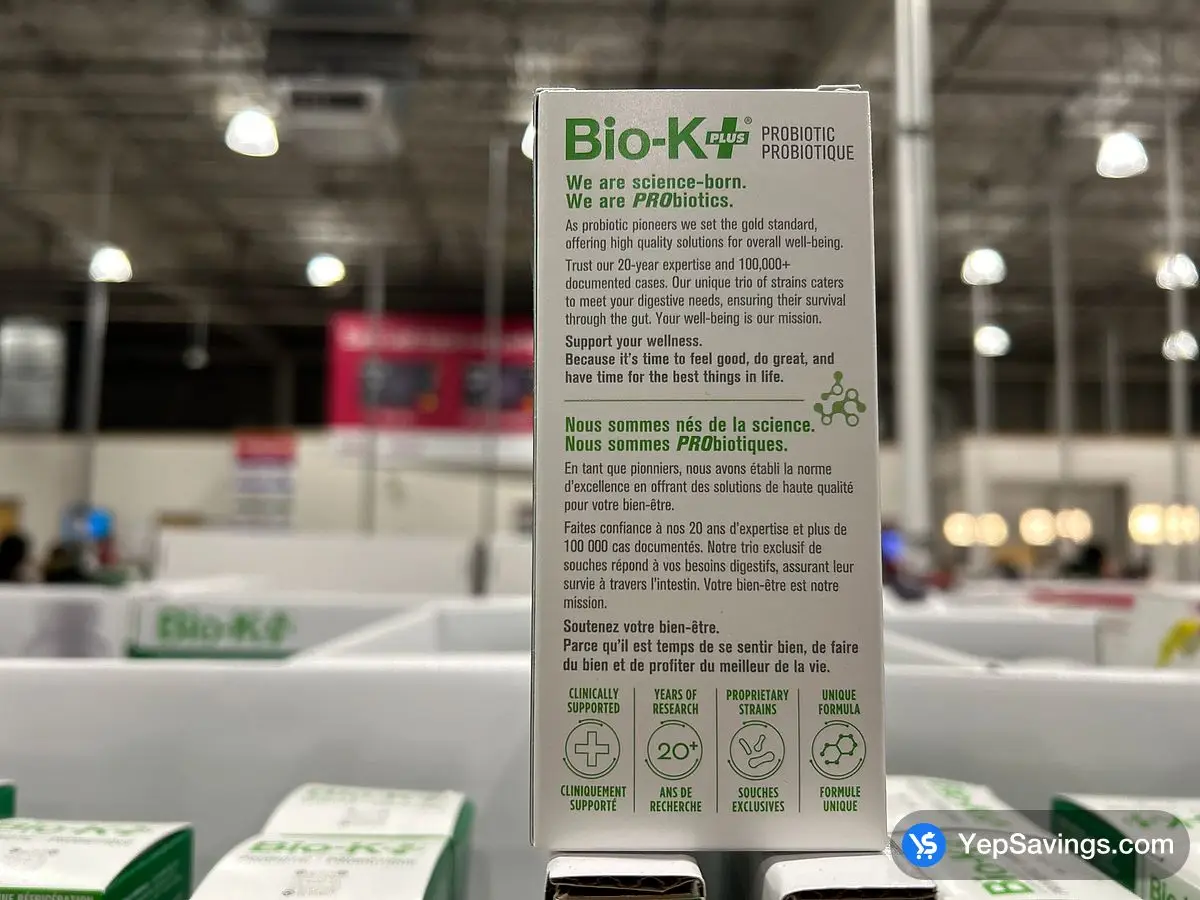 Costco BIO - K + PROBIOTIC 25 BILLION 60 Capsules - Canada (ITM 2155800)