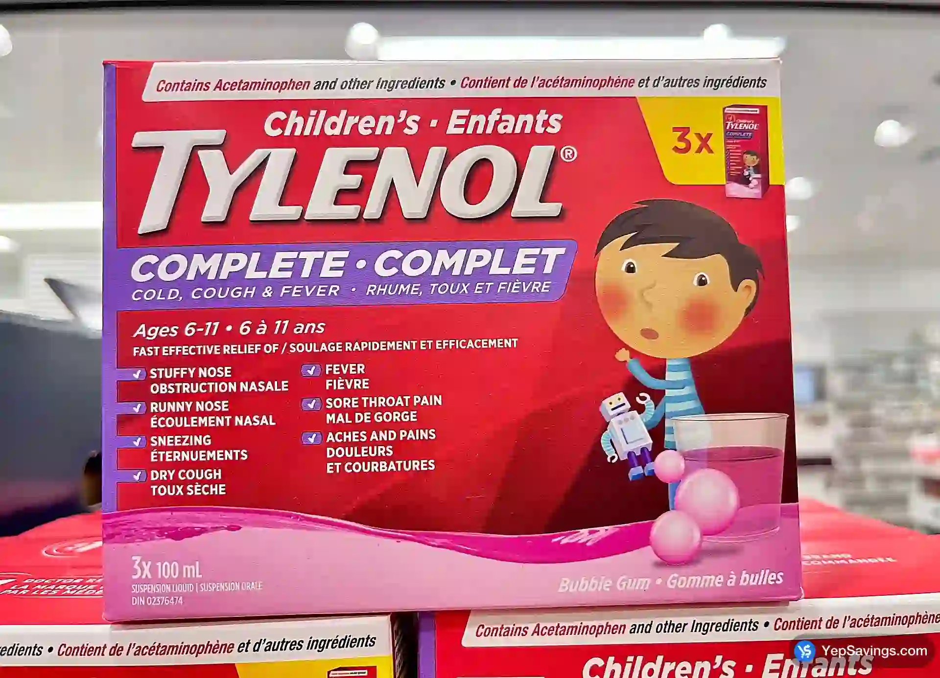 Costco * TYLENOL CHILD COMPLETE 3 x 100 ml - Canada (ITM 1093193)