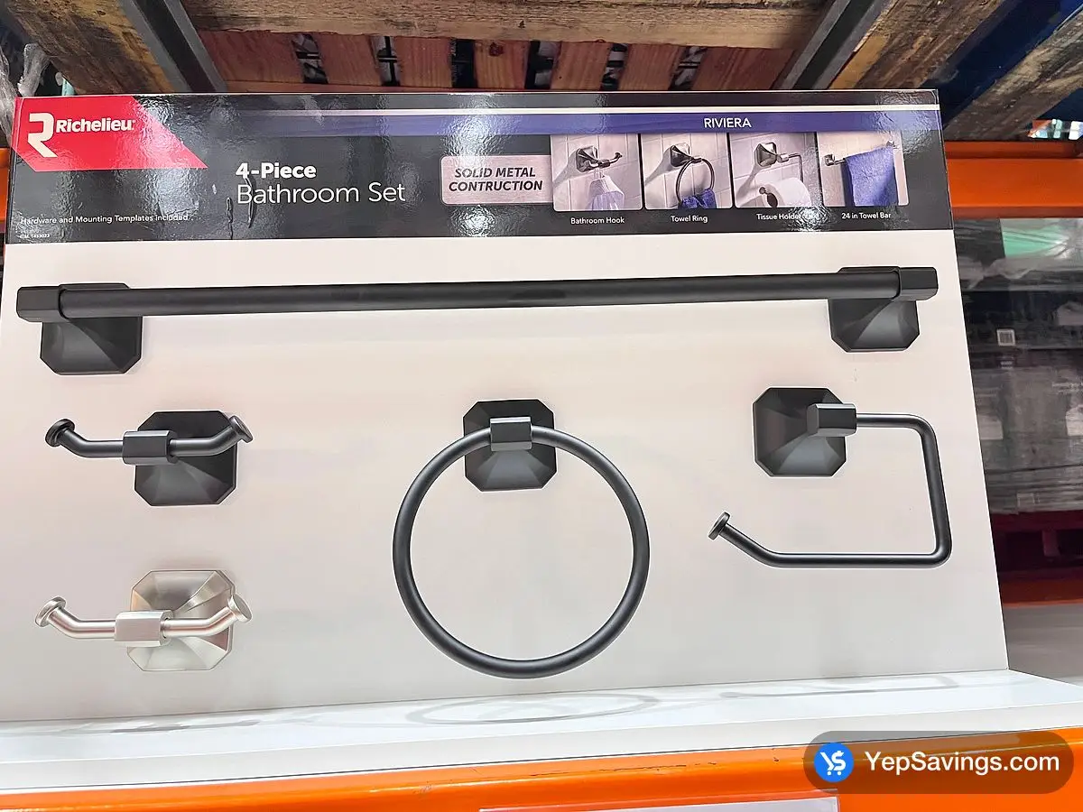 Costco RICHELIEU BATHROOM ACCESSORY SET 4-PIECES - Canada (ITM 1453023)