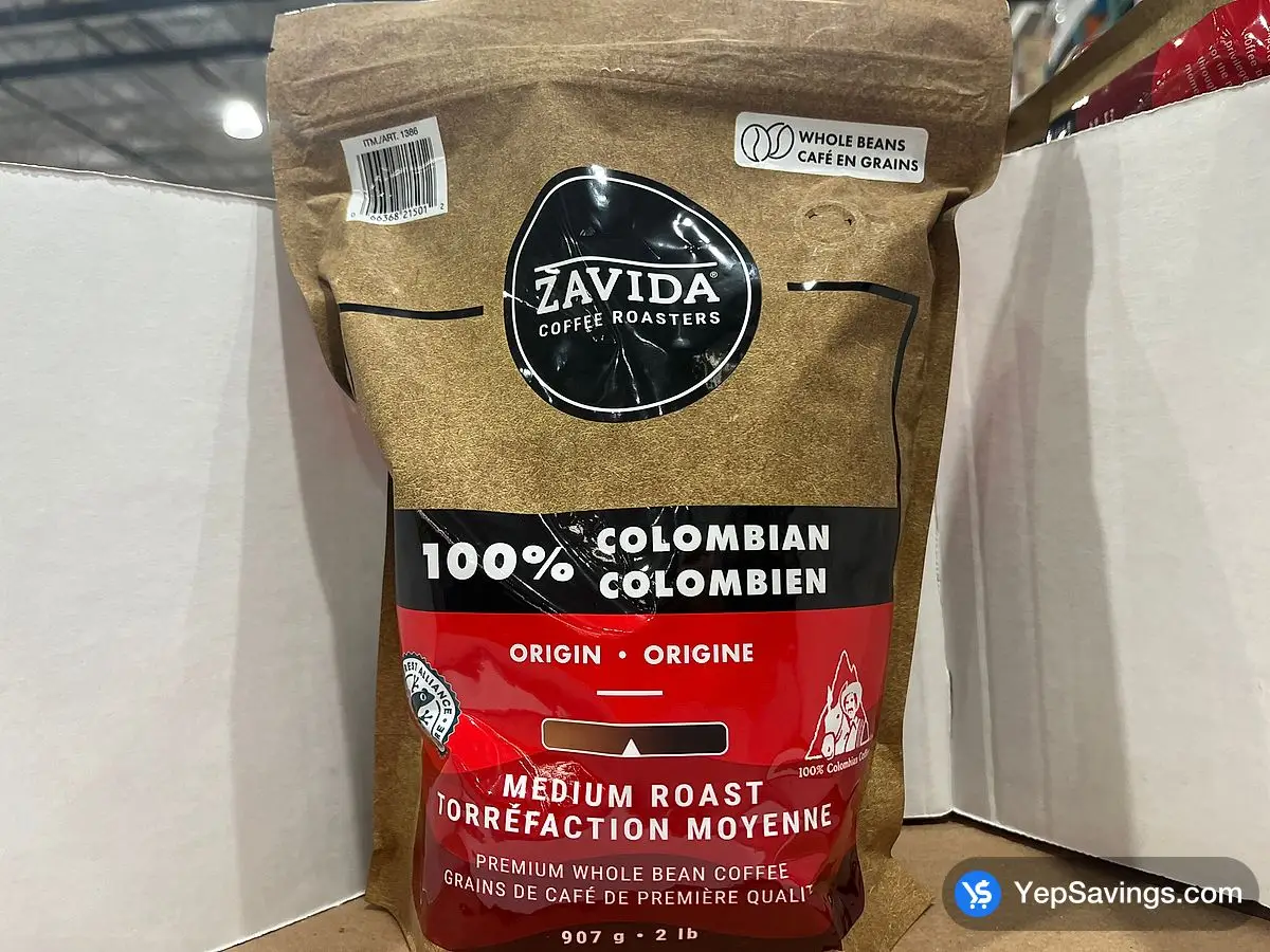 Costco ZAVIDA 100% COLOMBIAN 907 g - Canada (ITM 1386)